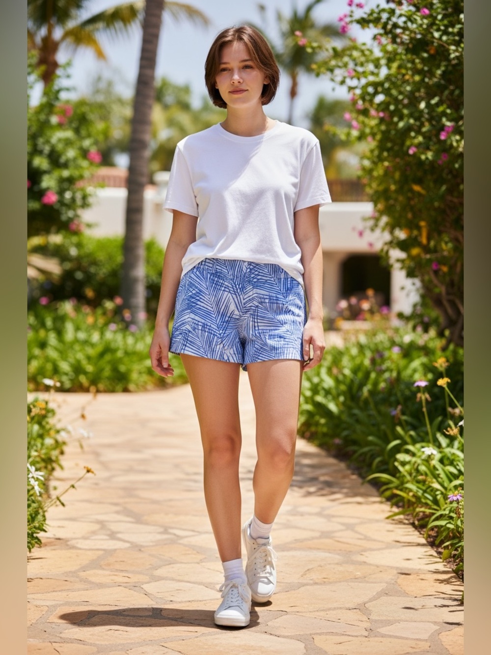 Vineyard Vines Blue Palm-Print Shorts